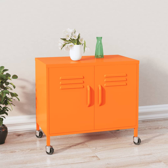 vidaXL Varastokaappi oranssi 60x35x56 cm teräs