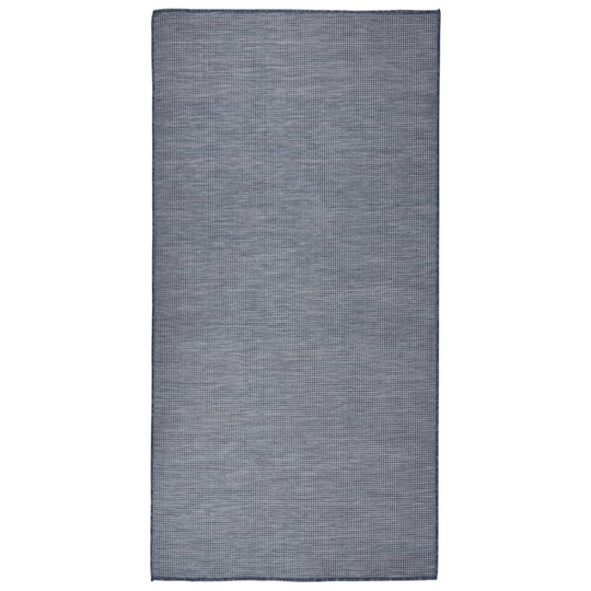 vidaXL Ulkomatto Flatweave 100x200 cm sininen
