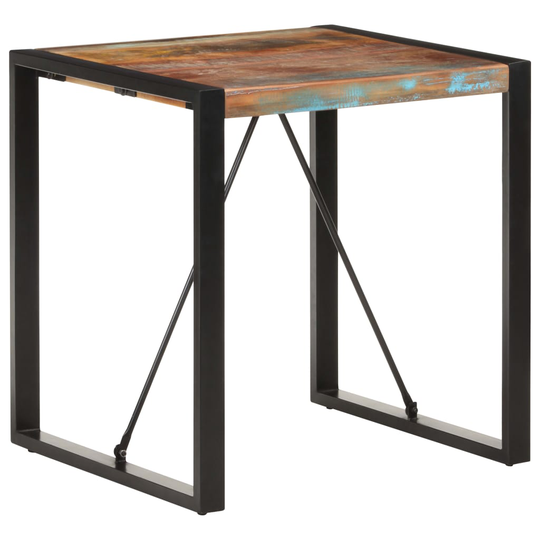 vidaXL Ruokapöytä 70x70x75 cm kierrätetty täyspuu
