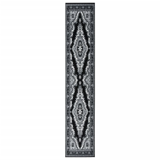 vidaXL Käytävämatto BCF musta 60x450 cm