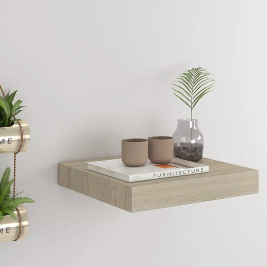 vidaXL Kelluva seinähylly tammi 23x23,5x3,8 cm MDF