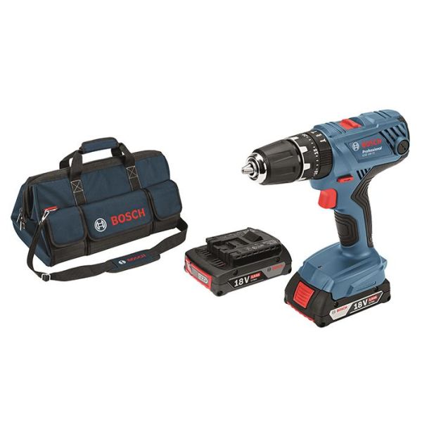 Bosch GSB 18V-21 Ruuvinväännin mukana 2,0 Ah:n akut