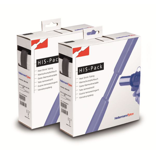 Hellermann Tyton HIS Pack Kutistesukka 2:1, musta 1,6/0,8 mm, 10 m