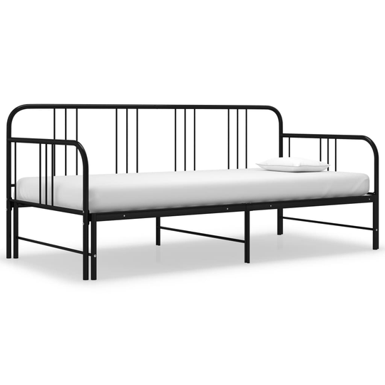 vidaXL Vuodesohvan runko musta metalli 90x200 cm