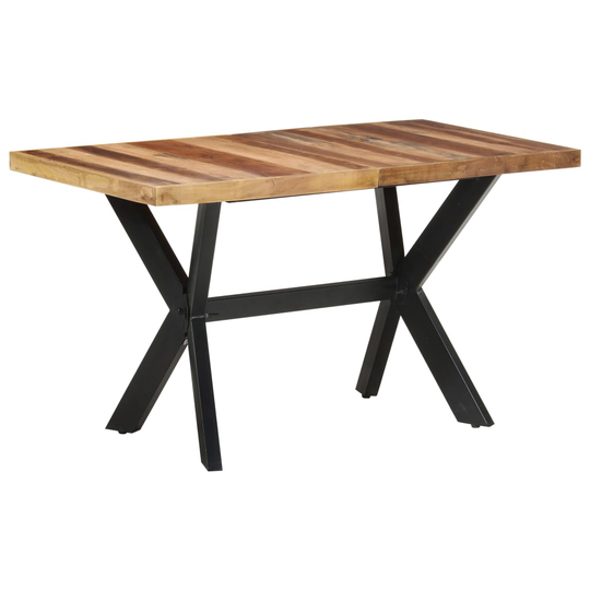 vidaXL Ruokapöytä 140x70x75 cm täysi puu seesamviimeistelyllä