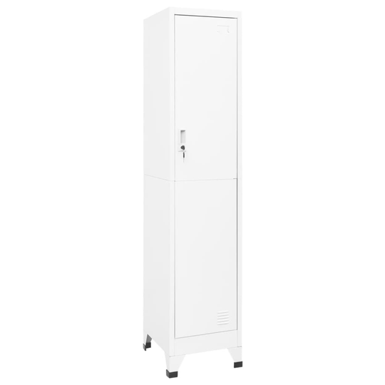 vidaXL Pukukaappi valkoinen 38x45x180 cm teräs