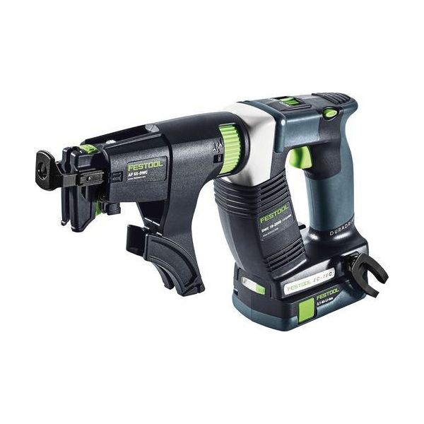 Festool DWC 18-2500 Li 3,1-Comp DURADRIVE Automaattiruuvain sis. 3,1 Ah:n akut ja TCL 6 -laturin
