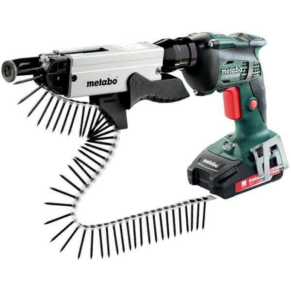 Metabo SE 18 LTX 4000 + SM 5-55 Kipsiruuvinväännin sis. 2,0 Ah:n akut ja laturin