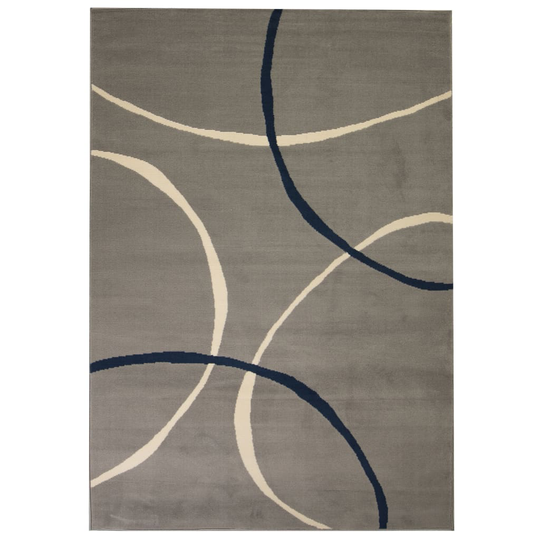 vidaXL Moderni matto ympyräkuvio 80x150 cm harmaa
