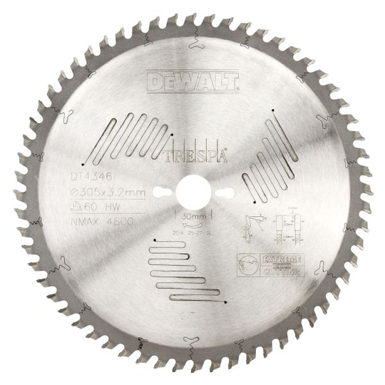 Dewalt DT4346-QZ Pyörösahanterä 305 mm, 60T