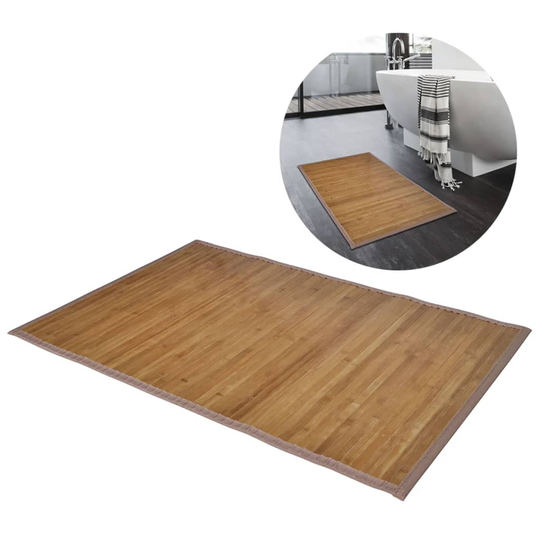 vidaXL 242112 Bamboo Bath Mat 60 x 90 cm Brown