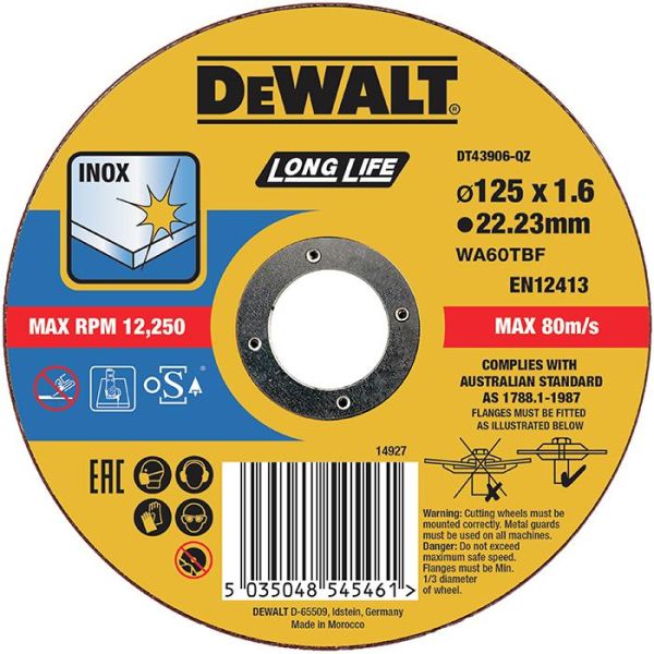 Dewalt DT43906 Katkaisulaikka thin cutting 125 x 1,6 mm