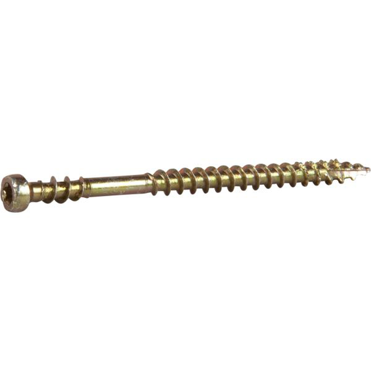 ESSVE 457155 Sokkeliruuvi 3,9 mm Ø, keltakromi, TX10 57 mm, 100 kpl