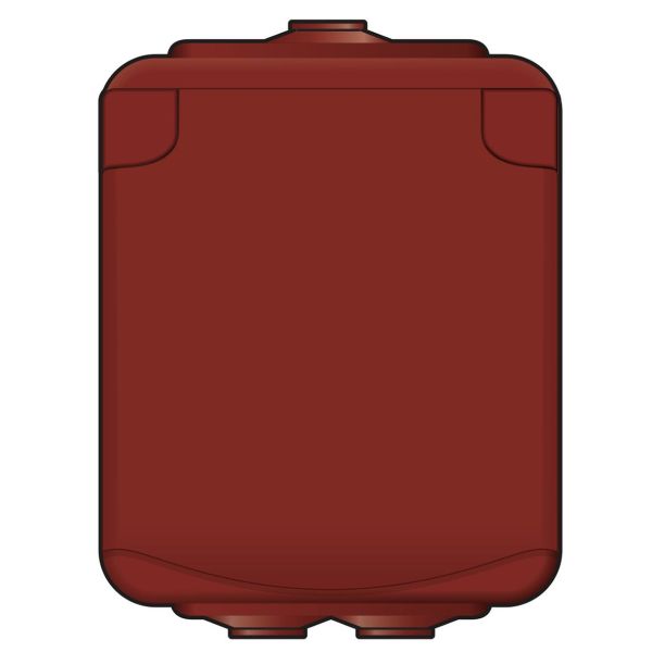 Norwesco 460010 Seinäpistorasia 1-osainen, IP44, punamulta