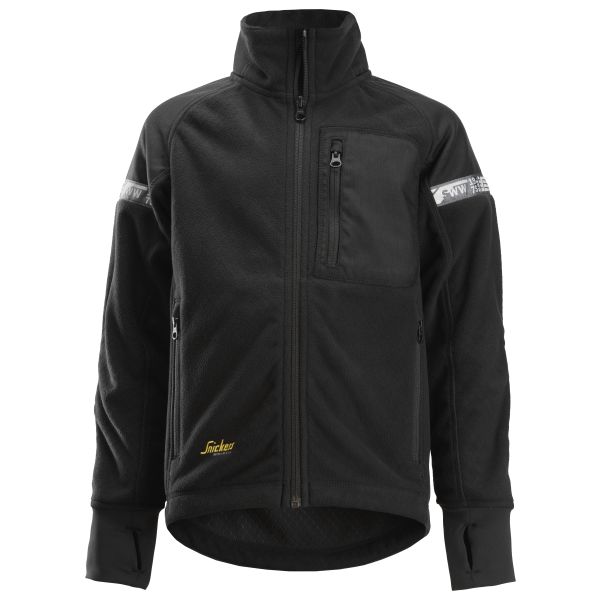 Snickers 7507 Fleecetakki junior, musta 98/104