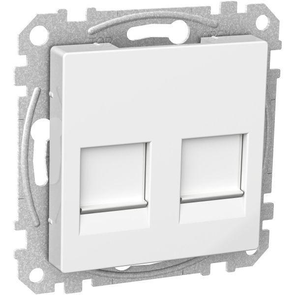 Schneider Electric WDE002378 Keskiölevy 2x Keystone-liitin valkoinen