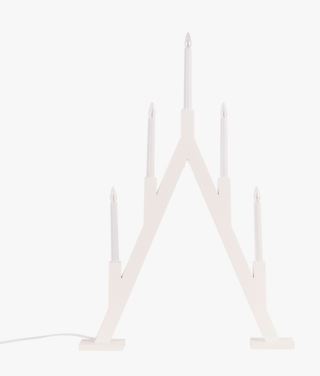 Candelabra 5 lys kynttelikkö valkoinen