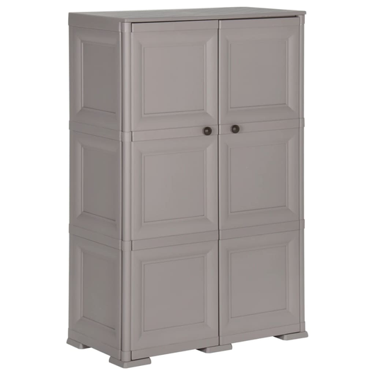 vidaXL Muovikaappi 79x43x125 cm puutyyli harmaa