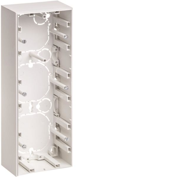 Hager 6310638989 Korotuskehys korkea 3-lokeroinen, valkoinen