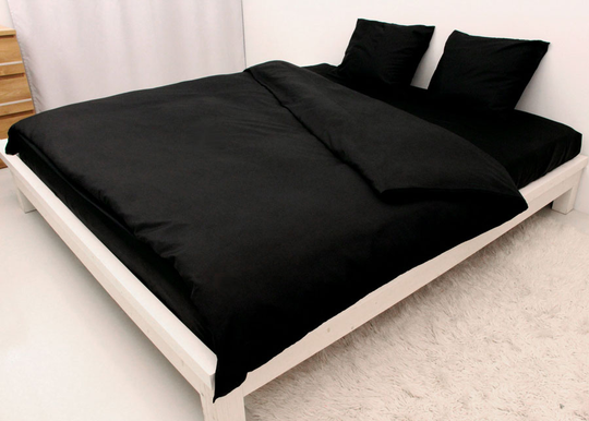 Pussilakanasetti Black satiini 220x210 cm