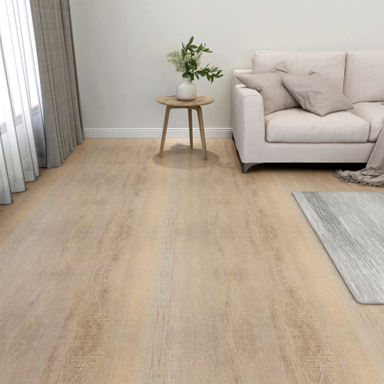 vidaXL Itsekiinnittyvä lattialankku 20 kpl PVC 1,86 m² ruskea
