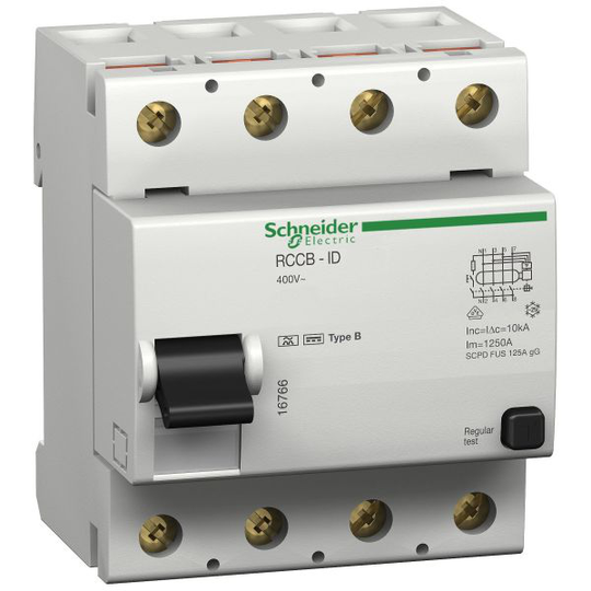 Schneider Electric Acti 9 RCCB-ID Vikavirtasuoja B, 4-napainen 125A, 30mA