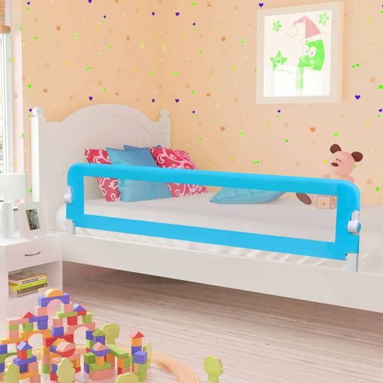 vidaXL Turvalaita sänkyyn polyesteri 180x42 cm sininen