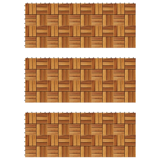 vidaXL Terassilaatat 30 x 30 cm Akaasia 30 Sarja