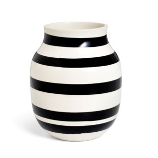 KLR Omaggio 16x20cm Vase, Black maljakko musta/valkoinen