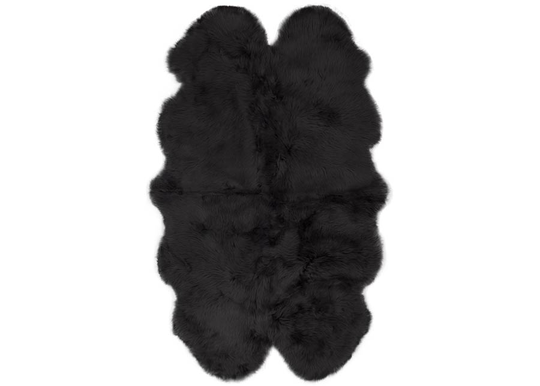 Aito lampaantalja Merino black Quatro ±90x180 cm