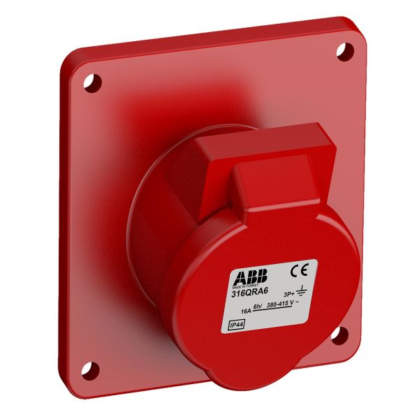 ABB 2CMA102309R1000 Paneelin ulostulo pikaliitettävä, tärinänkestävä Kulma, 4-nastainen, 16 A