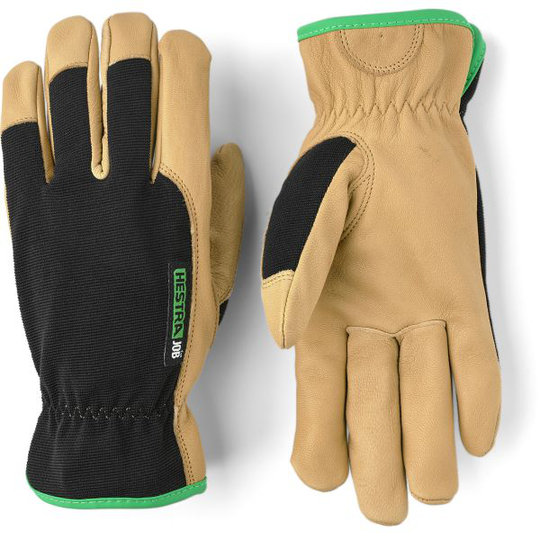 Hestra Job 73010-6 Kobolt Tan Asennuskäsine luonnonvärinen vuohennahka, musta/ruskea 6