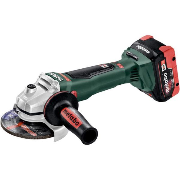 Metabo WB 18 LTX BL 125 Quick Kulmahiomakone sis. 5,5 Ah:n akut ja laturin