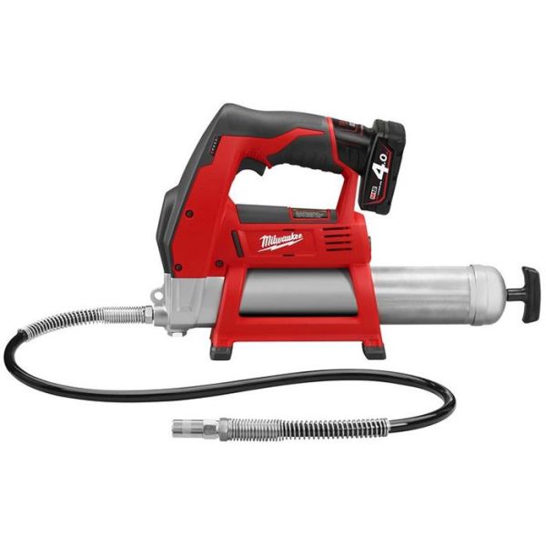 Milwaukee M12 GG-401B Rasvapuristin sis. 4,0 Ah:n akun ja laturin