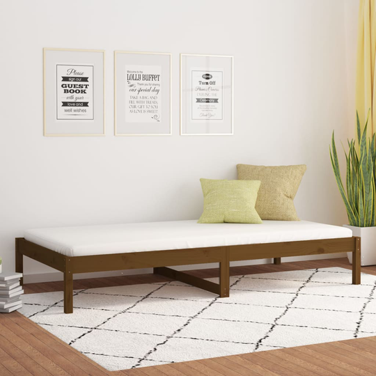 vidaXL Sohvasänky hunajanruskea 90x190 cm 3FT Single täysi mänty