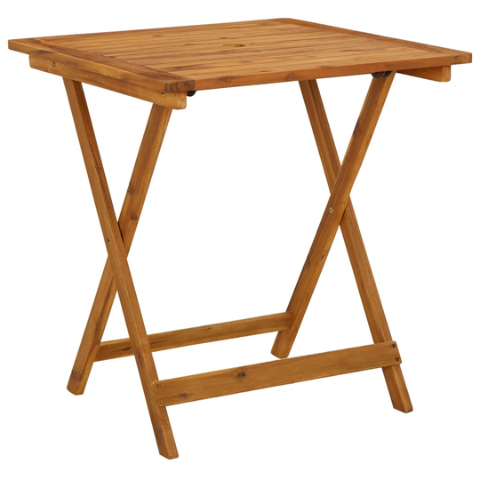 vidaXL Kokoontaittuva puutarhapöytä 70x70x75 cm täysi akaasiapuu