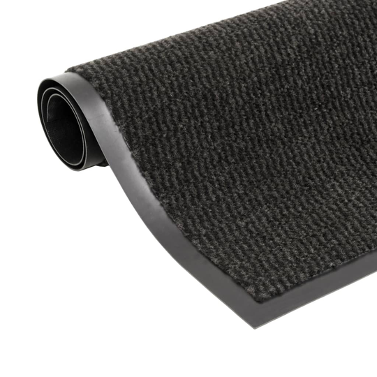 vidaXL Kuramatto suorakulmainen nukkapinta 60x90 cm musta