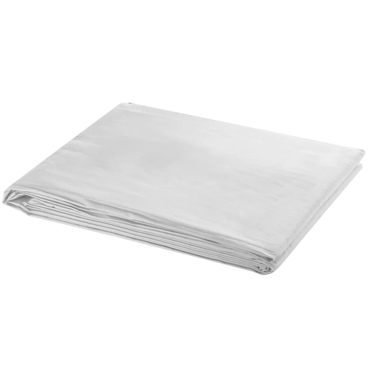 vidaXL Taustakangas puuvilla 500x300 cm valkoinen