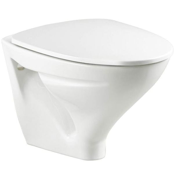 Ifö Sign 687506509 WC-istuin ilman huuhtelusäiliötä seinään kiinnitettävä, pehmeällä kannella