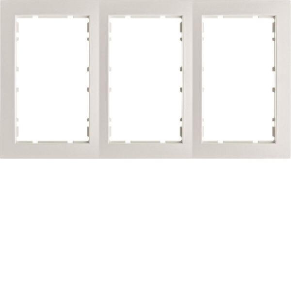 Hager 6510131909 Yhdistelmäkehys 2-suuntainen, S1, valkoinen (Polar White) 3-paikkainen