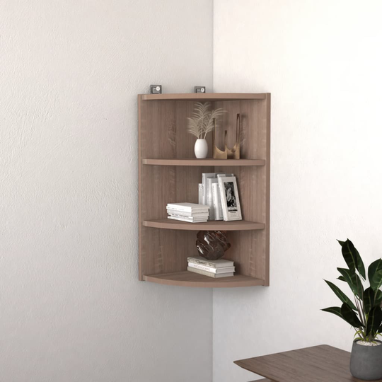 vidaXL Seinäkulmahylly Sonoma-tammi 30x31,5x60 cm lastulevy