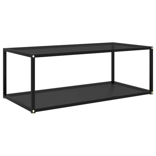 vidaXL Sohvapöytä musta 100x50x35 cm karkaistu lasi
