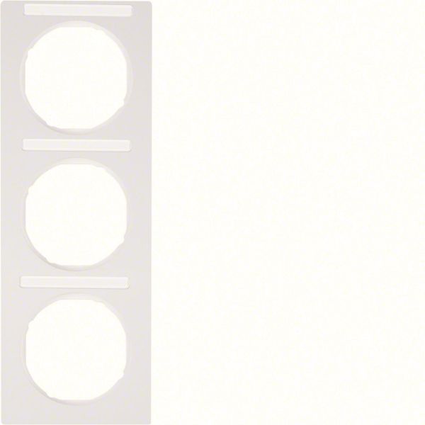 Hager 10132269 Peitekehys 3-paikkainen, Berker R.3 Valkoinen