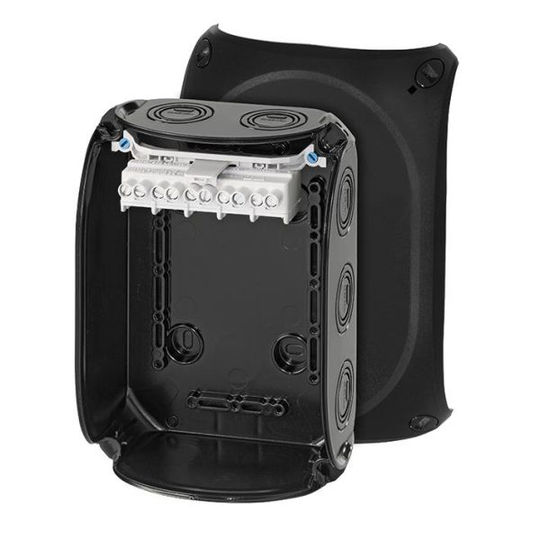 Hensel KF 1006 B Kytkentärasia musta, IP66, lasikuitu, 6 mm² 130x180 mm, 5 kpl