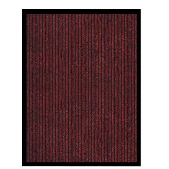 vidaXL Ovimatto raidallinen punainen 60x80 cm