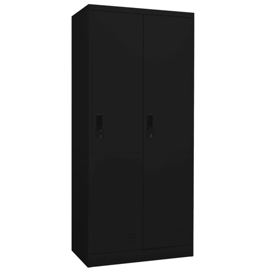 vidaXL Vaatekaappi musta 80x50x180 cm teräs