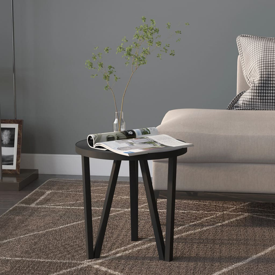 vidaXL Teepöytä musta Ø35 cm MDF