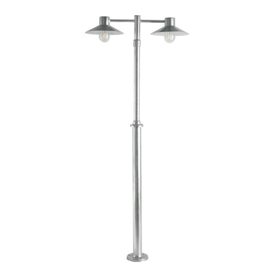 Norlys Lund 275 Pylväsvalaisin E27, 106W, IP54 Galvanoitu