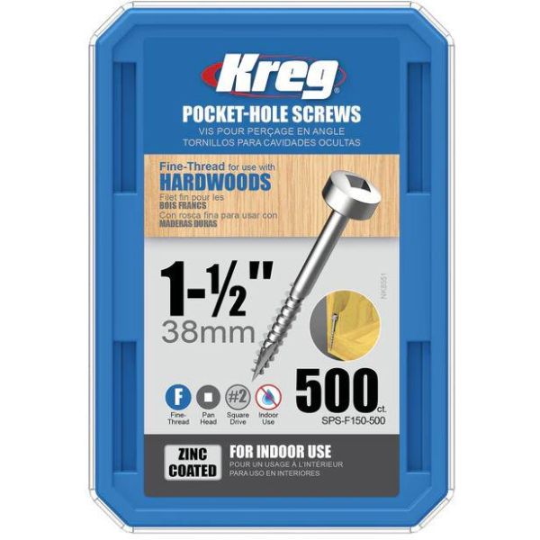 Kreg SPS-F150-500 Ruuvi 38 mm 500 kpl/pakkaus