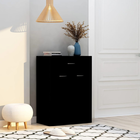 vidaXL Kenkäkaappi musta 60x35x84 cm lastulevy